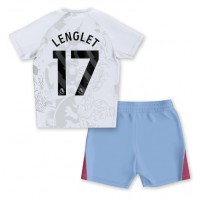 Fotbalové Dres Aston Villa Clement Lenglet #17 Dětské Venkovní 2023-24 Krátký Rukáv (+ trenýrky)